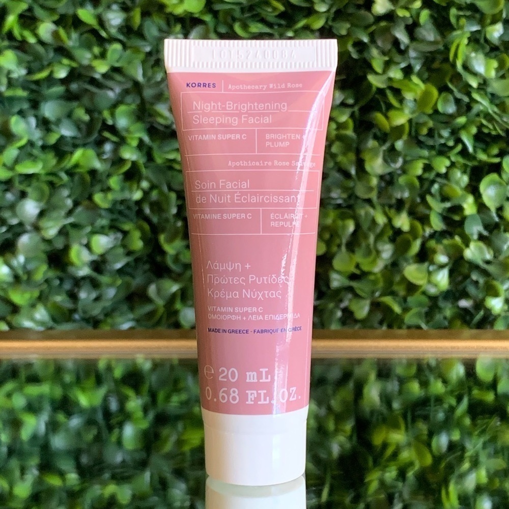 Korres Night Brightening Sleeping Facial | NEW | 20mL Travel Size Brighten Plump